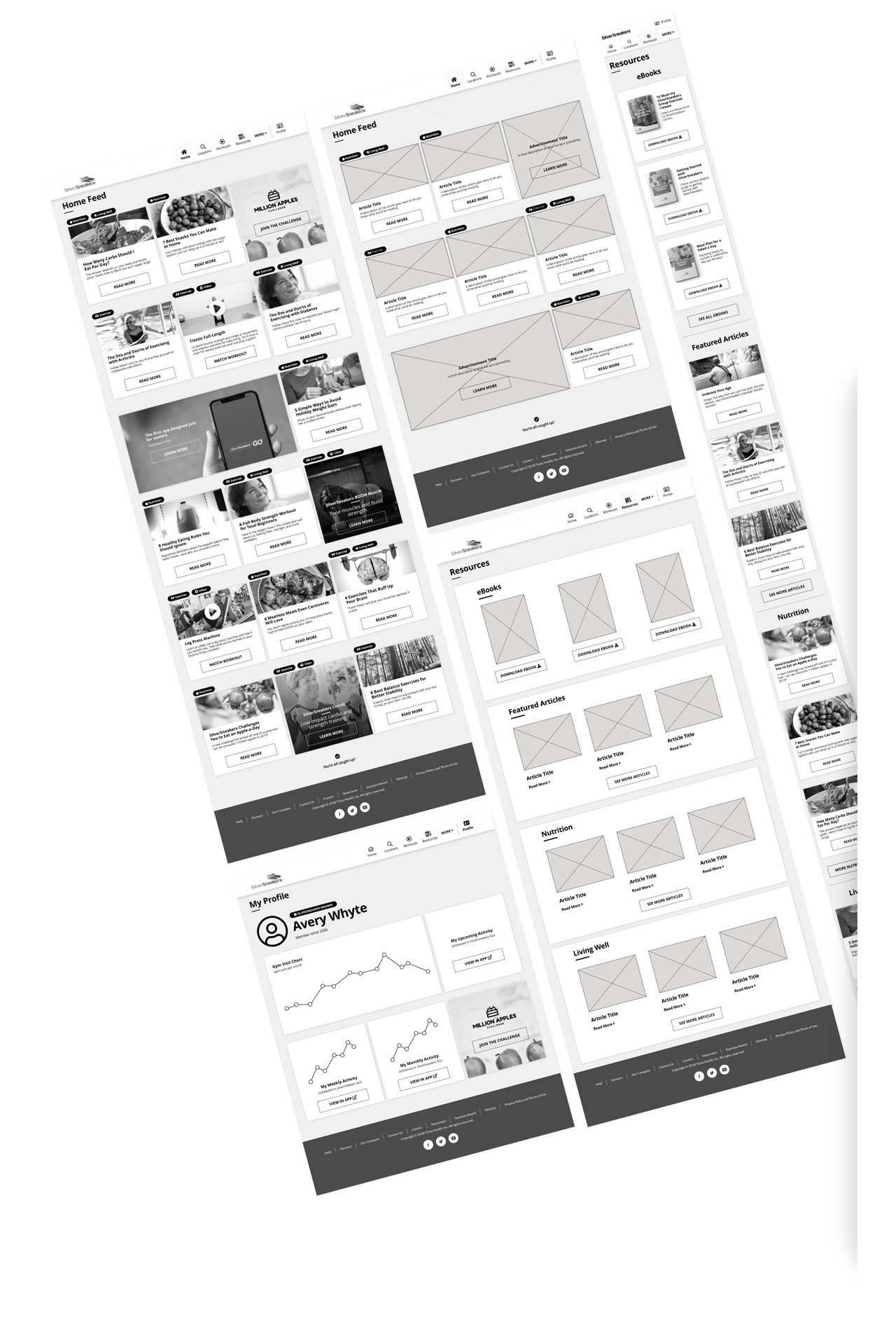 dashboard wireframes